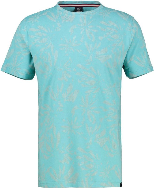 Lerros - T-shirt - Heren - L - 456 COASTAL BLUE - Katoen - 2533027