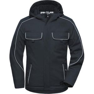 James & Nicholson Solid softshell winterjack JN886 - Antraciet - S