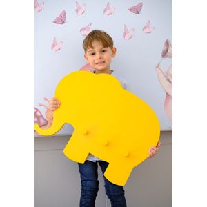 Gele olifant Kinder kleding kapstok - olifant wandkapstok- gele olifant babykamer wandkapstok -olifant dierenkapstok