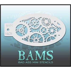Bad Ass BAM stencil Steampunk 1421