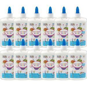 12 x Knutsellijm | 12 x 250ml transparante hobbylijm | Knutselen voor kinderen | Hobbylijm voorraad voor scholen en knutselgroepjes | Grafix