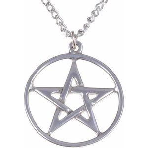 Ketting Pentagram Circle, pentagram sieraden (PN44)