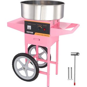 One stop shop Suikerspinmachines - Suikerspinmachine met onderstel - Suikerspinmaker - Voor Feestjes en partijen - Kinderfeestje - Cotton Candy - Kunststof - Roze