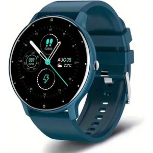 Nivard Smartwatch - Dames - Heren - Slim Horloge - Digitaal - Watch - Blauw