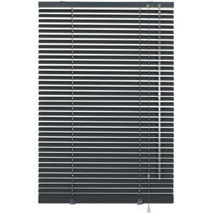 Ibenzoa® Stijlvolle Aluminium Jaloezie voor Eenvoudige Montage en Optimale Lichtregeling, Leisteen, 75 x 130 cm