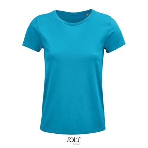 SOL'S - Crusader T-shirt dames - Aqua - 100% Biologisch katoen - XL