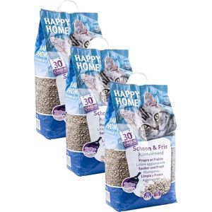 Happy Home Clumping Clean - Kattenbakvulling - 3 x 20 l