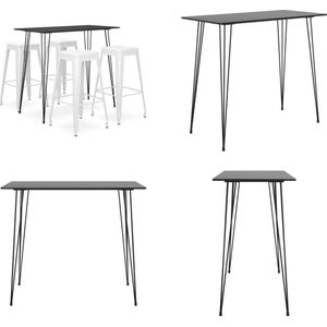 vidaXL 5-delige Barset zwart en wit - Barset - Barsets - Bar Set - Bar Sets