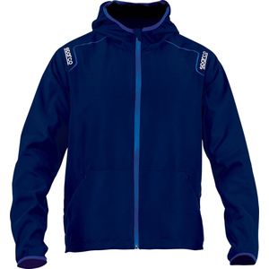 Sparco WILSON Windstopper - Windbestendig Jack met Lichtgewicht Waterafstotende Capuchon - XL - Marineblauw