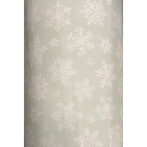 Inpakpapier Sneeuwvlokken Groen Wit- Breedte 70 cm - 200m lang