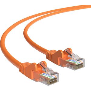 Cat 5e - U/UTP - Netwerkkabel - Patchkabel - Internetkabel - 1 Gbps - 20 meter - Oranje - Allteq