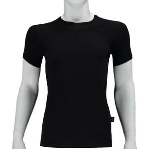 Apollo - Heren T-shirt van biologisch katoen - Zwart - Maat L - 2-Pak - Ronde Hals - Ondershirt heren - Biologisch - Duurzaam