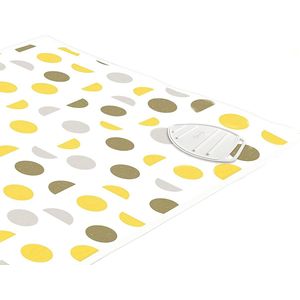 Strijkmat/pad (groot 119,4 x 71,1 cm) met 3 mm bekleding en siliconen strijkijzerhouder om te stomen op tafelblad of bed, hittebestendig, quilt- en reisdeken, gele maan
