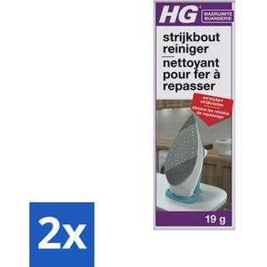 HG - Wasruimte - Strijkbout Reiniger - Verwijdert Strijkresten - 19 g - Voordeelverpakking - 2 stuks