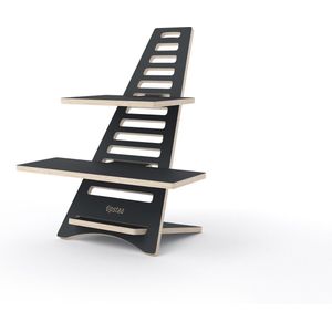 Upstaa Mat Zwart sta bureau. Bureau standaard. Laptop standaard. Comfortabel staand werken. Ergonomisch. Stabureau. Sta buro. Staburo.