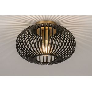 Lumidora Plafondlamp 73839 - E27 - Zwart - Messing - Metaal - ⌀ 30 cm