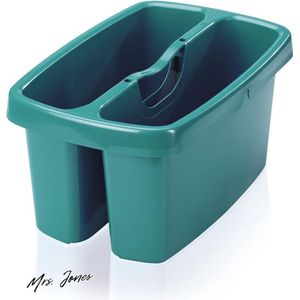 Mrs. Jones Emmer Combi Box Met 2 Compartimenten - Blauw - Opbergemmer - Keukenaccessoires .