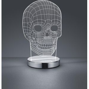 Tafellamp REALITY Skull - Chroom