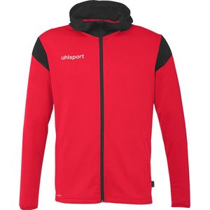 Uhlsport Squad 27 Jas Met Kap Heren - Rood / Zwart | Maat: M