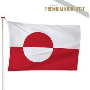 Groenlandse Vlag Groenland 100x150cm - Kwaliteitsvlag - Geschikt voor buiten