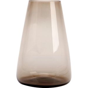XLBoom Dim Smooth Large Vaas - Glas - Voor Binnen - Grijs - 19,5×19,5×30cm