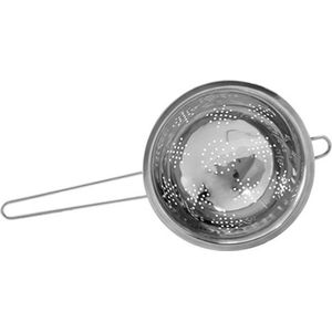 Alessandro Keuken vergiet met handvat - zilver - RVS - 18 cm - afgiet zeef