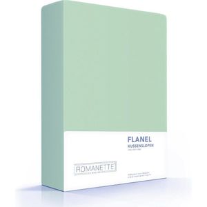 2x Hoogwaardige Flanel Kussenslopen Groen | 60x70 | Warm En Zacht | Ideaal Tegen De Kou