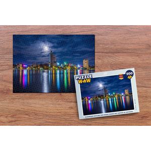 Puzzel Hanoi - Skyline - Lichten - Legpuzzel - Puzzel 500 stukjes