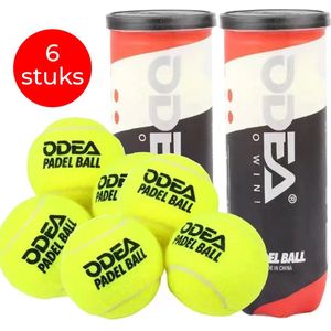 ODEA Padelballen Ultimate - Official Padel - Set van 2 blikken - 6 ballen - Transport onder druk