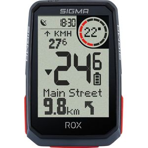 GPS Fietscomputer Sigma ROX 4.0 GPS HR set met overclamp Butler stuurhouder - zwart
