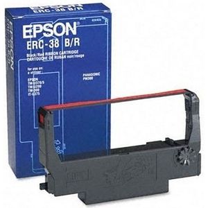 Epson Ribbon Cartridge TM-300/U300/U210D/U220/U230, black/red (ERC38BR)