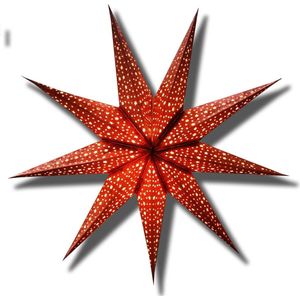 Kerstster met verlichtingsset nr. 28 - Koperen ster (glitter) - Kerstverlichting - Kerstdecoratie - Ø 60 cm - Kerst