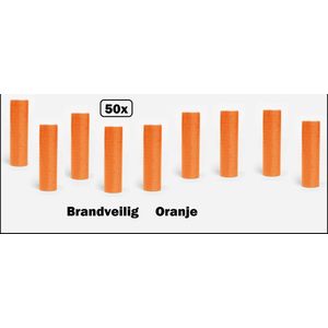 50x Papier rollen serpentines oranje - BRANDVEILIG - Carnaval festival optocht feest party serpentine Holland