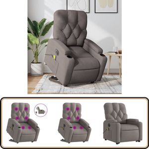 vidaXL Sta-op-massagestoel - Elektrisch - Taupe Sta-op-massagestoel - Sta-op-massagestoelen - Massagestoel - Sta-opstoel