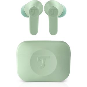 Teufel AIRY TWS 2 | In-ear bluetooth koptelefoon, actieve noise cancelling, draadloze oortjes met oplaadcase sage green