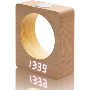 Digitale wekker en nachtlampje, 2-in-1, digitale klok met licht en thermometer