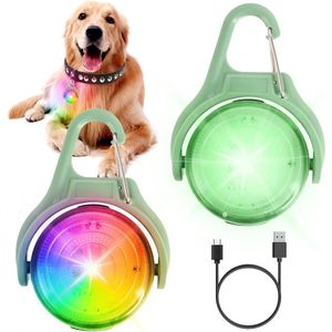 Veiligheidslampen voor huisdieren - Waterdicht LED-knipperlicht - USB-oplaadbaar - Groen .