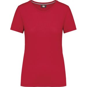 T-shirt Dames 3XL WK. Designed To Work Ronde hals Korte mouw Red 65% Polyester, 35% Katoen