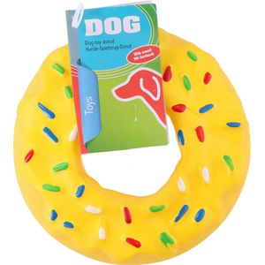 Honden donut & geluid - Geel