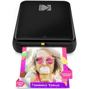 Step Instant Photo Printer met Bluetooth NFC en ZINK-fotopapier 51x76 cm voor iOS en Android 2x3 (Zwart)
