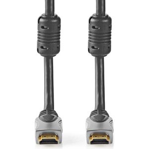 Nedis High Speed ​​HDMI-Kabel met Ethernet - HDMI Connector - HDMI Connector - 4K@60Hz - 18 Gbps - 2.50 m - Rond - PVC - Antraciet - Doos