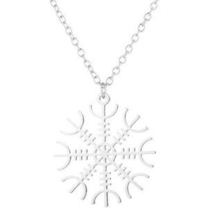 24/7 Jewelry Collection Sneeuwvlok Ketting - Zilverkleurig