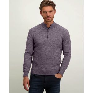 State of Art - Half Zip Trui Melange Paars - Heren - Maat M - Regular-fit