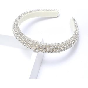 Juwelen Diadeem Zilver - Dames diadeem met strass - Elegante haaraccessoires hoofdband met rhinestones