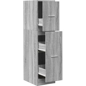 vidaXL Apothekerskast Grijs Sonoma Eiken - 118 cm Apothekerskast - Apothekerskasten - Apothekerskast Keuken - Apotheekkast