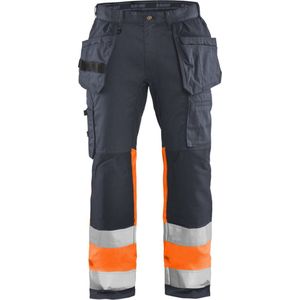 Blaklader High Vis werkbroek met stretch 1558-1811 - Medium Grijs/ High Vis Oranje - D108