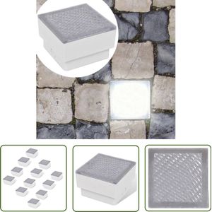 vidaXL LED Grondspots - Set van 12 - Warm Wit Licht Tuinverlichting - LED Verlichting - Grondspots - Inbouwspots - Buitenverlichting
