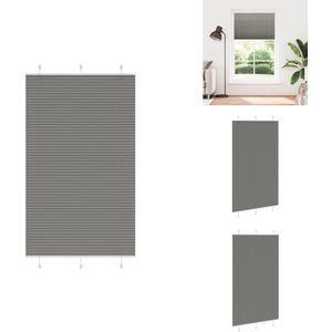vidaXL Plisségordijn - Geplooide Jaloezieën - Geplooide Zonwering - Plisse Blind - Plissé rolgordijn 115x200 cm stofbreedte 114,4 cm antraciet