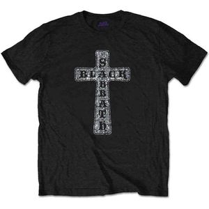 Black Sabbath - Cross Heren T-shirt - L - Zwart