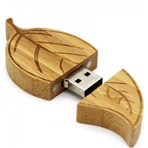 Hout blad usb stick 32gb